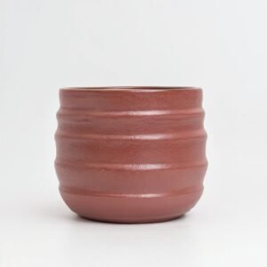 Pot ceramic  matte bordo