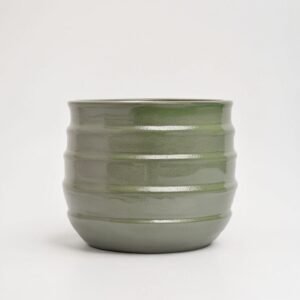 Pot ceramic  matte olive