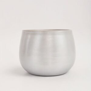 Pot ceramic Wave pearl white