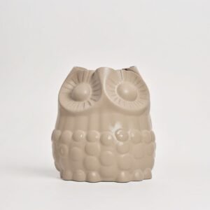 Pot ceramic Owl pearl mokka