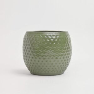 Pot ceramic Kropla matte olive