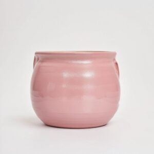 Pot ceramic Honeycomb matte pink