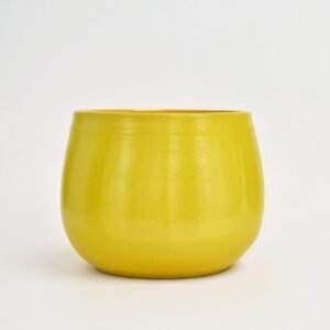 Pot ceramic Wave matte yellow