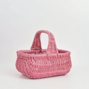 Whitewashed Square Basket S